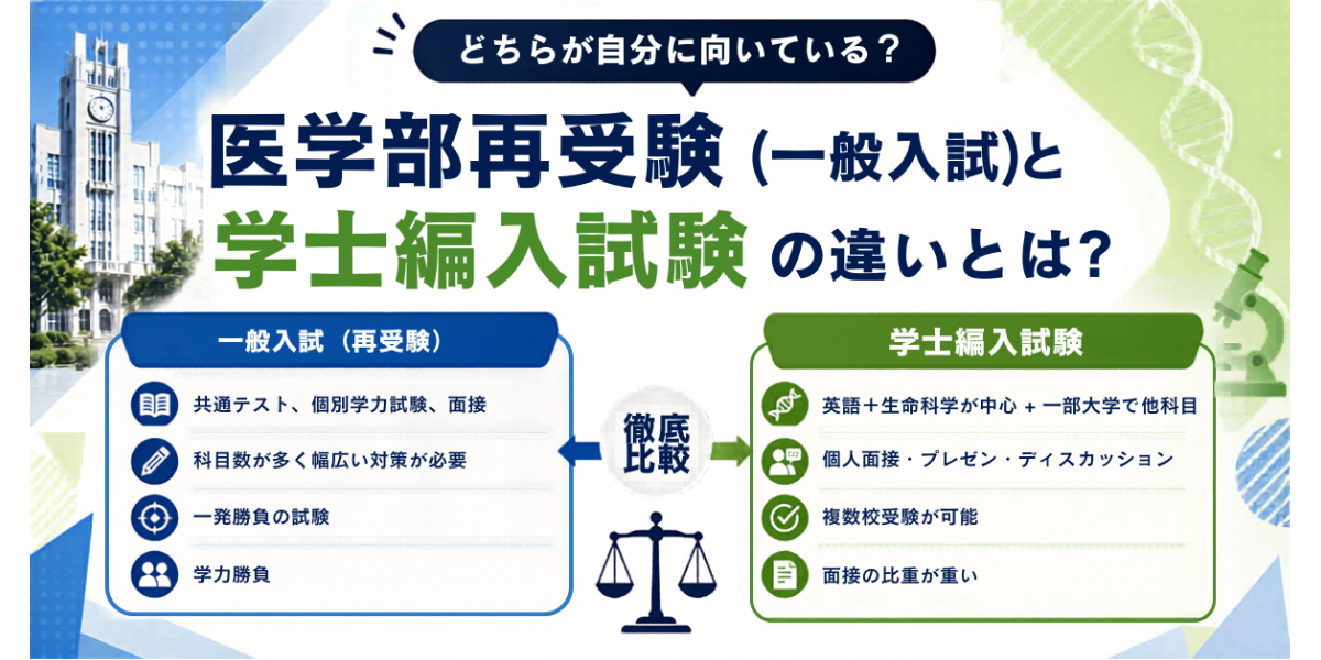 医学部学士編入 試験情報ガイダンス「再受験と編入どちらを選ぶ
