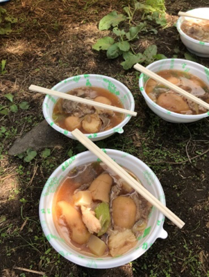 「日本一の芋煮会フェスティバル父と共に」