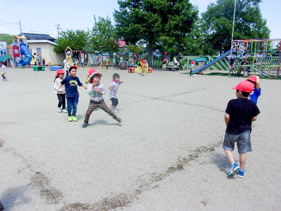 ドッチボール、リレー等の運動遊び