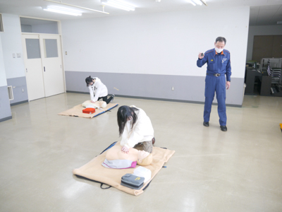 医療秘書科1年生  救急救命講習会