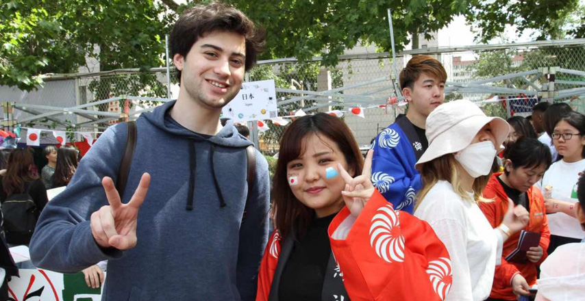 北京語言大学東京校から北京本校へ留学中の在学生が作成した「世界文化祭」の様子動画