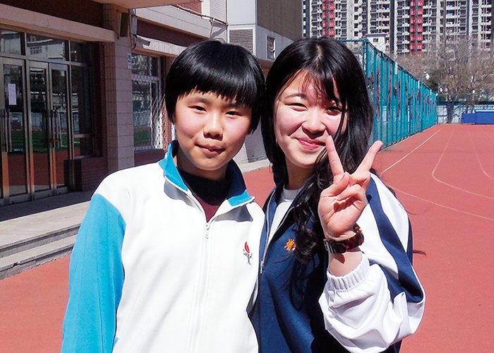 北京の名門高校で授業体験や国際交流