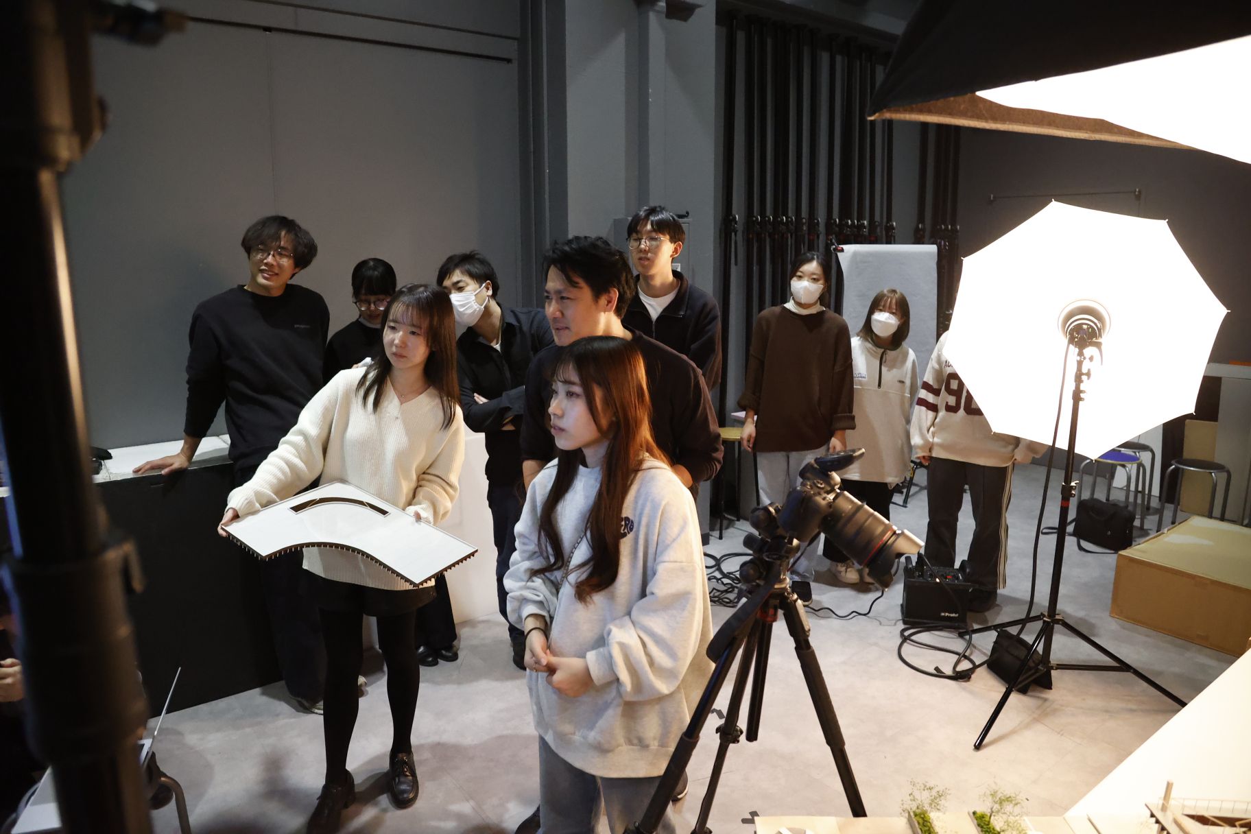 日本写真芸術専門学校にて交流模型撮影会青山製図専門学校