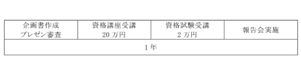 資格取得のための講座受講及び受験 （1年計画）