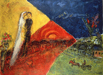 マルク・シャガール 『花嫁の回想』 1979年、山形美術館収蔵)