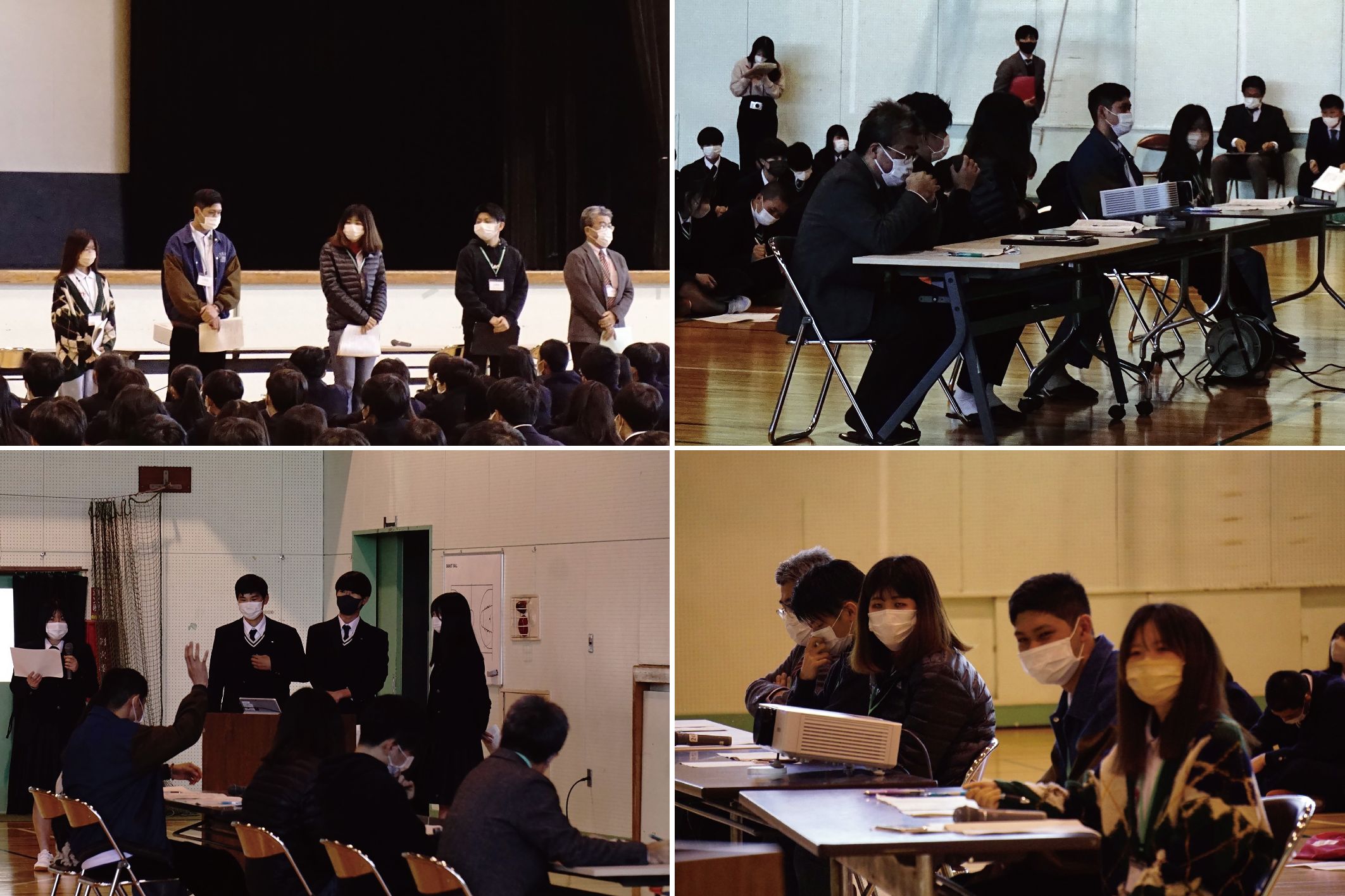 埼玉県立草加東高校の2年生学年発表会参加の様子