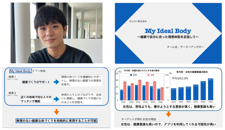 産業情報学科4年次の具志堅周留さん