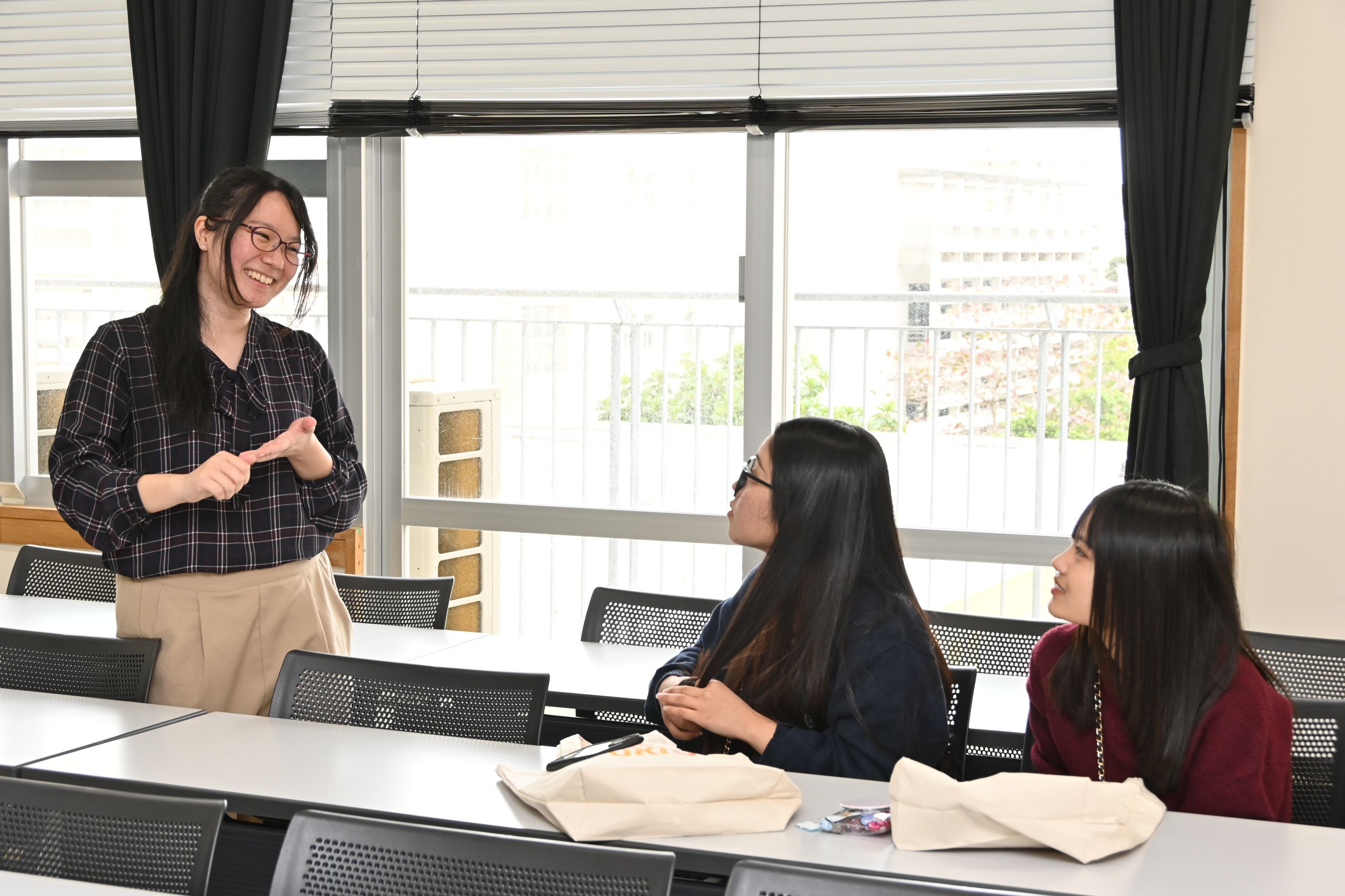 在学生との懇談会の様子