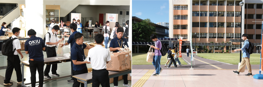 オープンキャンパス受付の様子など