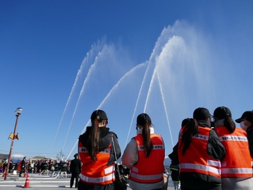聖泉大学　機能別消防分団員　彦根市消防出初式