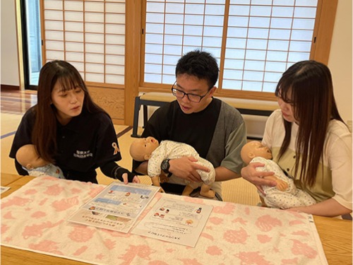 聖泉大学 別科助産専攻 オレンジリボン運動 帯祝いの会
