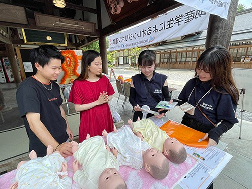 聖泉大学 別科助産専攻 オレンジリボン運動 帯祝いの会