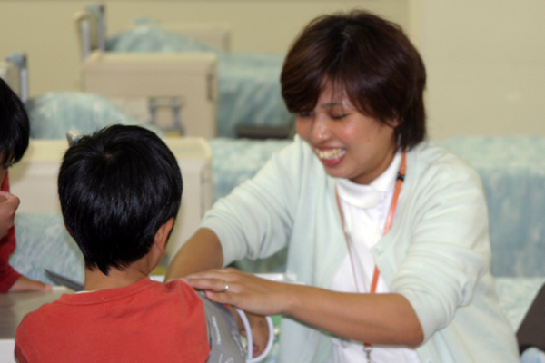 健康チェックの様子