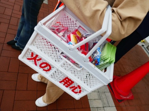 聖泉大学 学生機能別消防団 秋季火災予防運動街頭広報