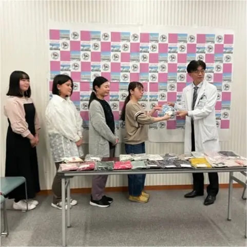 聖泉大学　がん患者支援　タオル帽子