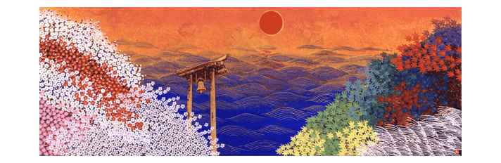 「日本の新しい朝の光」ステンドグラス原画