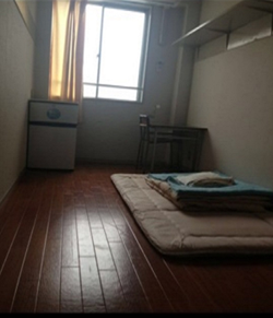 学生が住む洋室例。