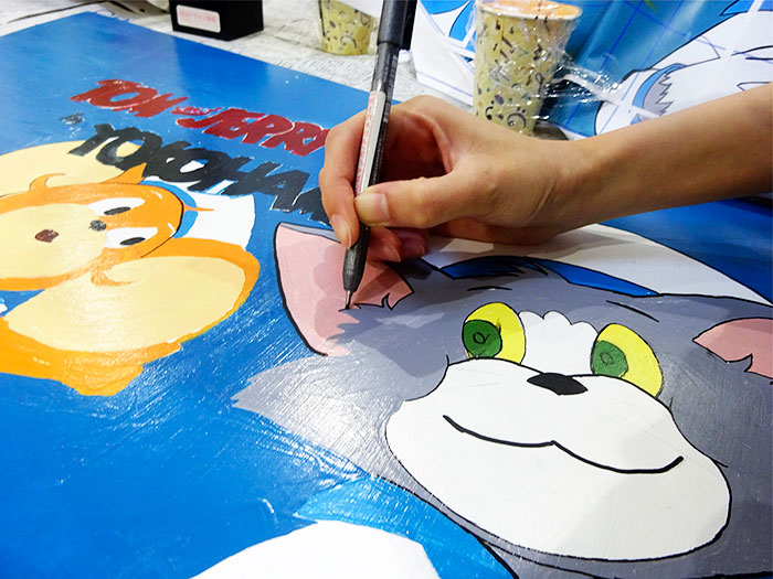 「トムとジェリー展」にイラストが展示されました